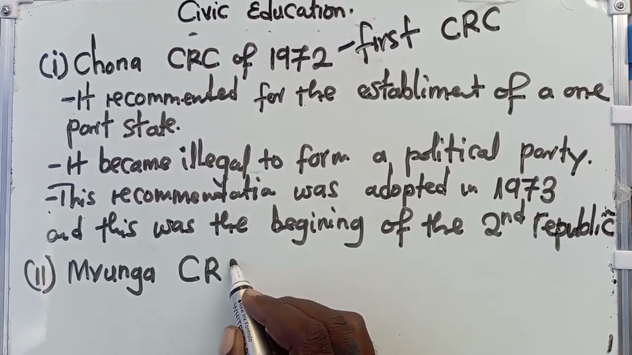Civic Education Of Zambia|| Constitution Review Commissions (CRC) - Well Explained