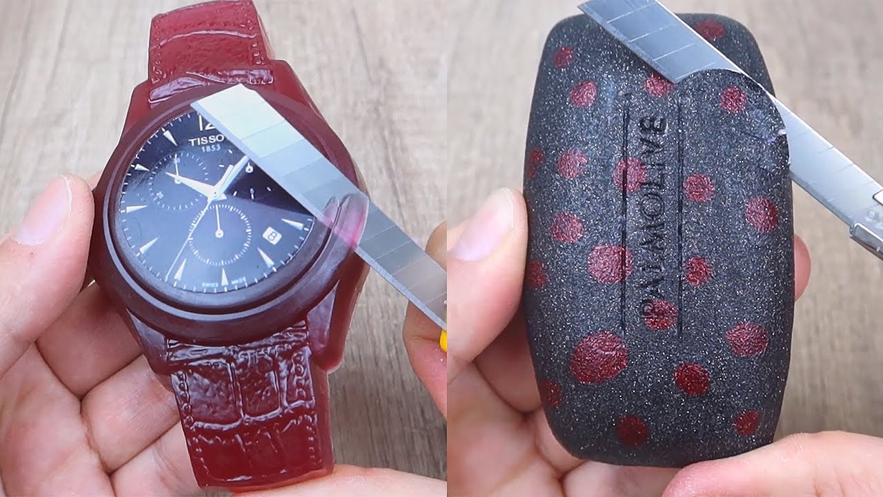 Relaxing Soap Cutting ASMR. Satisfying Soap and lipstick cutting. Corte de jabón - 1086