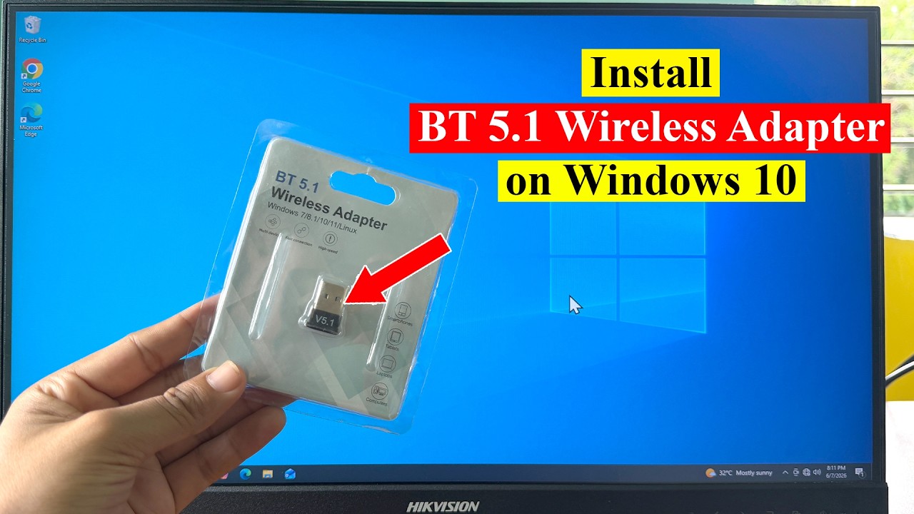 Как установить беспроводной адаптер BT V5.1 на Windows 10