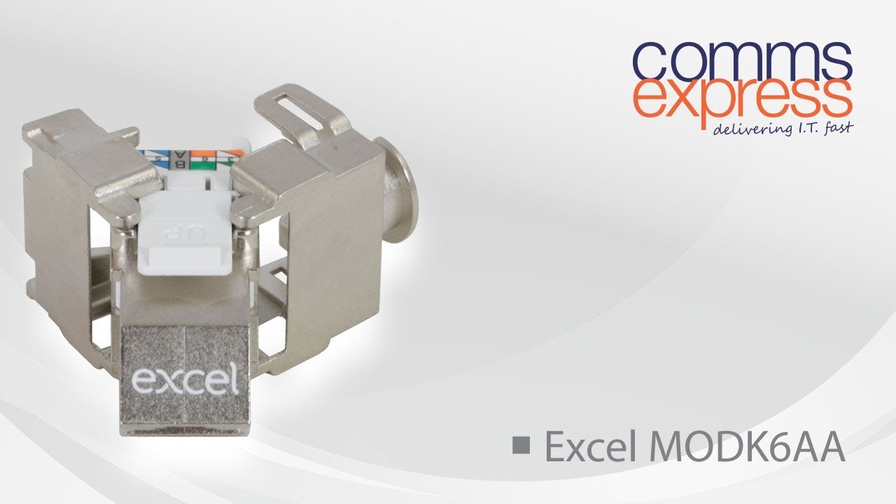 Excel Cat6A STP Angled Keystone Toolless Jack,Butterfly
