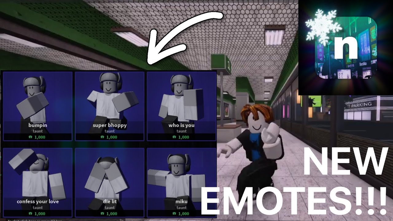 All emotes added in the Christmas update of Nico's Nextbots