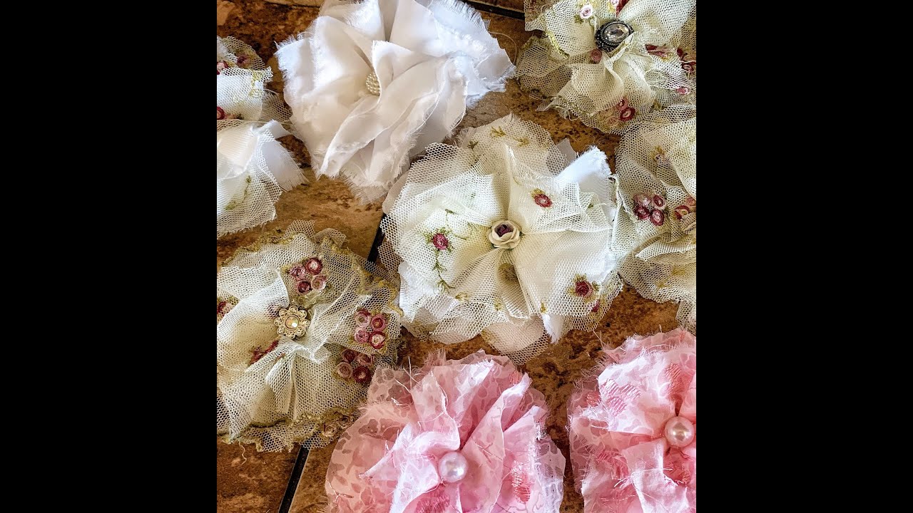 Easy to make Shabby Chic Fabric Flowers