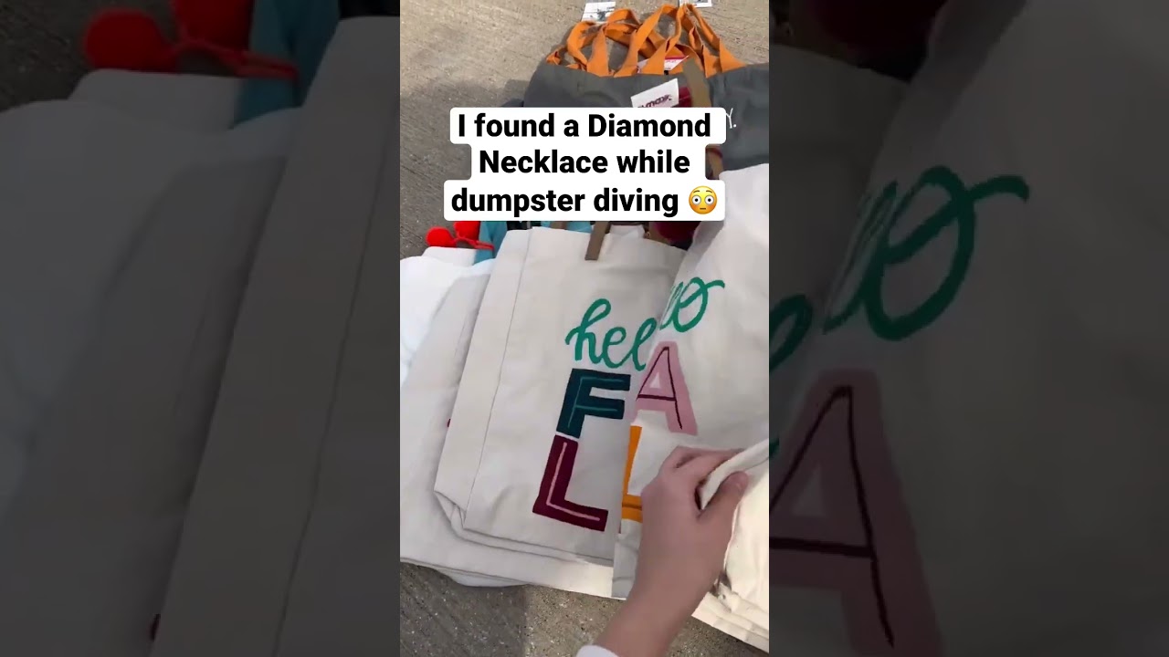 I found a Diamond necklace while dumpster diving! #dumpsterdiving #shorts