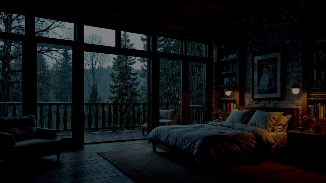 Rain Sounds for Sleeping (No Ads) 🌧| Relaxing with Soft Thunder Sound for Calm Night