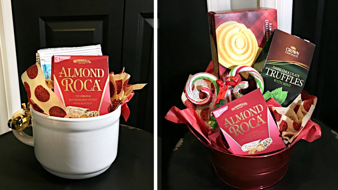 Dollar Store Christmas Gift Baskets |  Inexpensive Christmas Gift Ideas