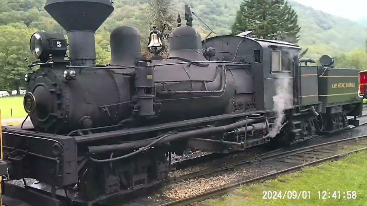 Shay # 5 Pumping air Through Her Smokestack Compilation