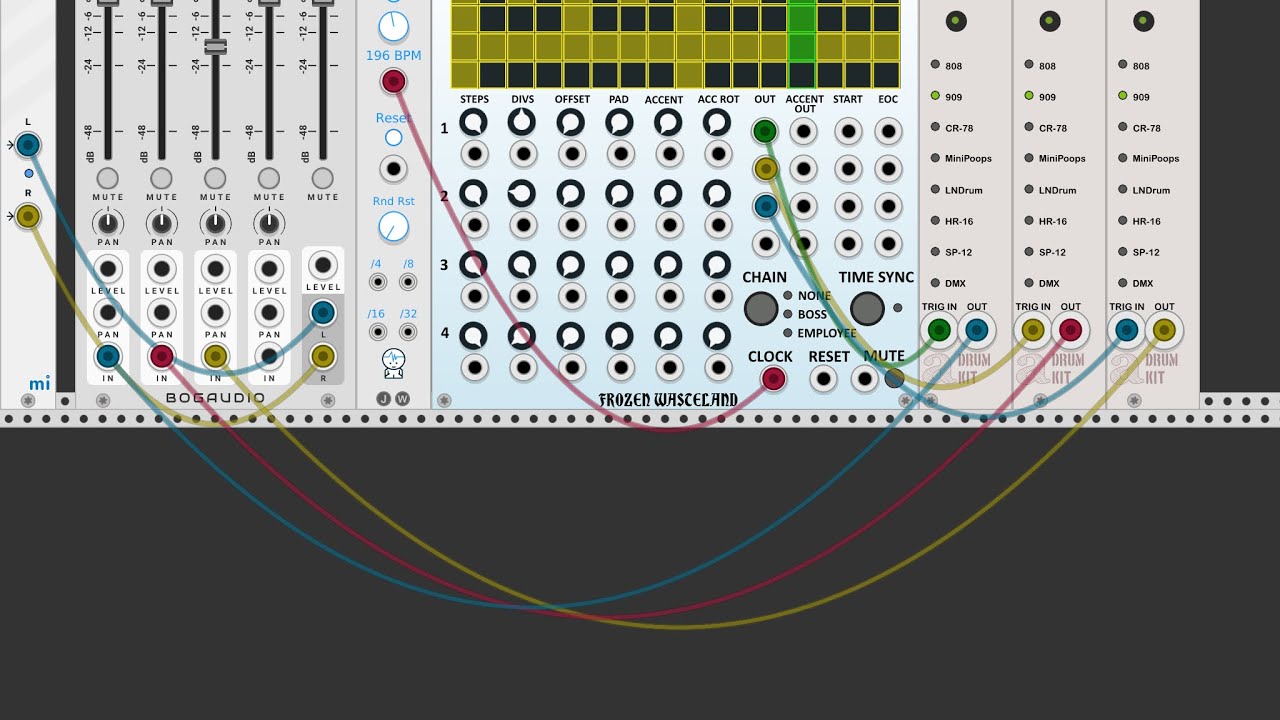miRack - Tutorial: Quad Euclidian Rhythm