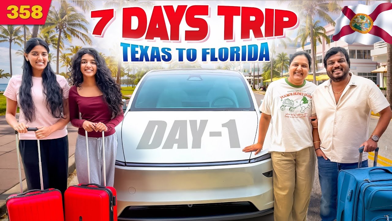 7 Day Trip Started 😍 | TEXAS to FLORIDA | VAAS Family