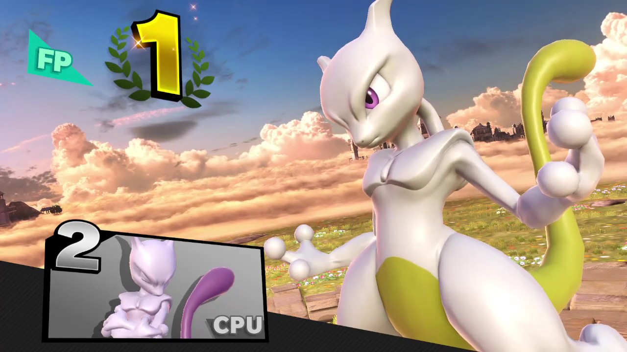 Level 9 CPU vs LV. 50 Mewtwo amiibo in Ultimate