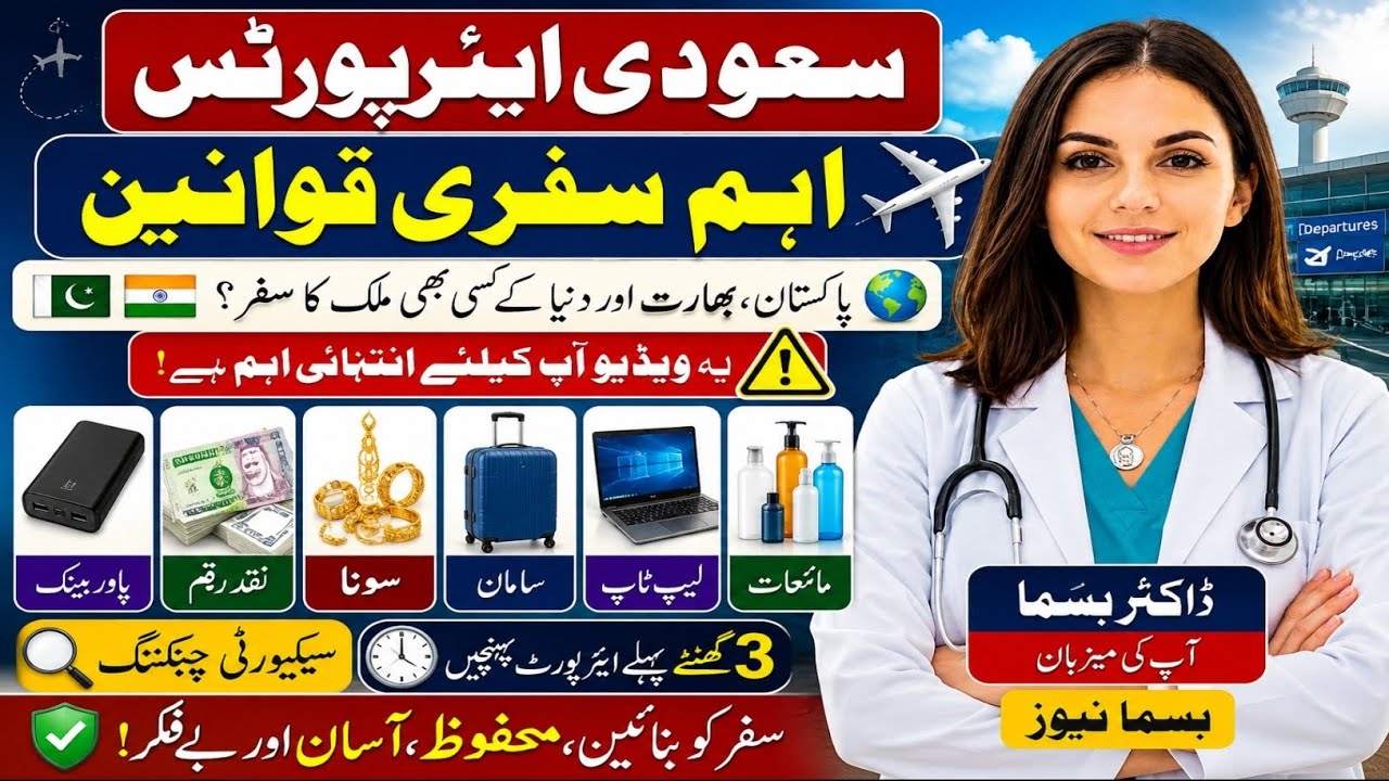 Saudi Airport Travel Rules 2026 | Power Bank, Cash, Gold & Luggage Regulations |Saudi to Pak & India