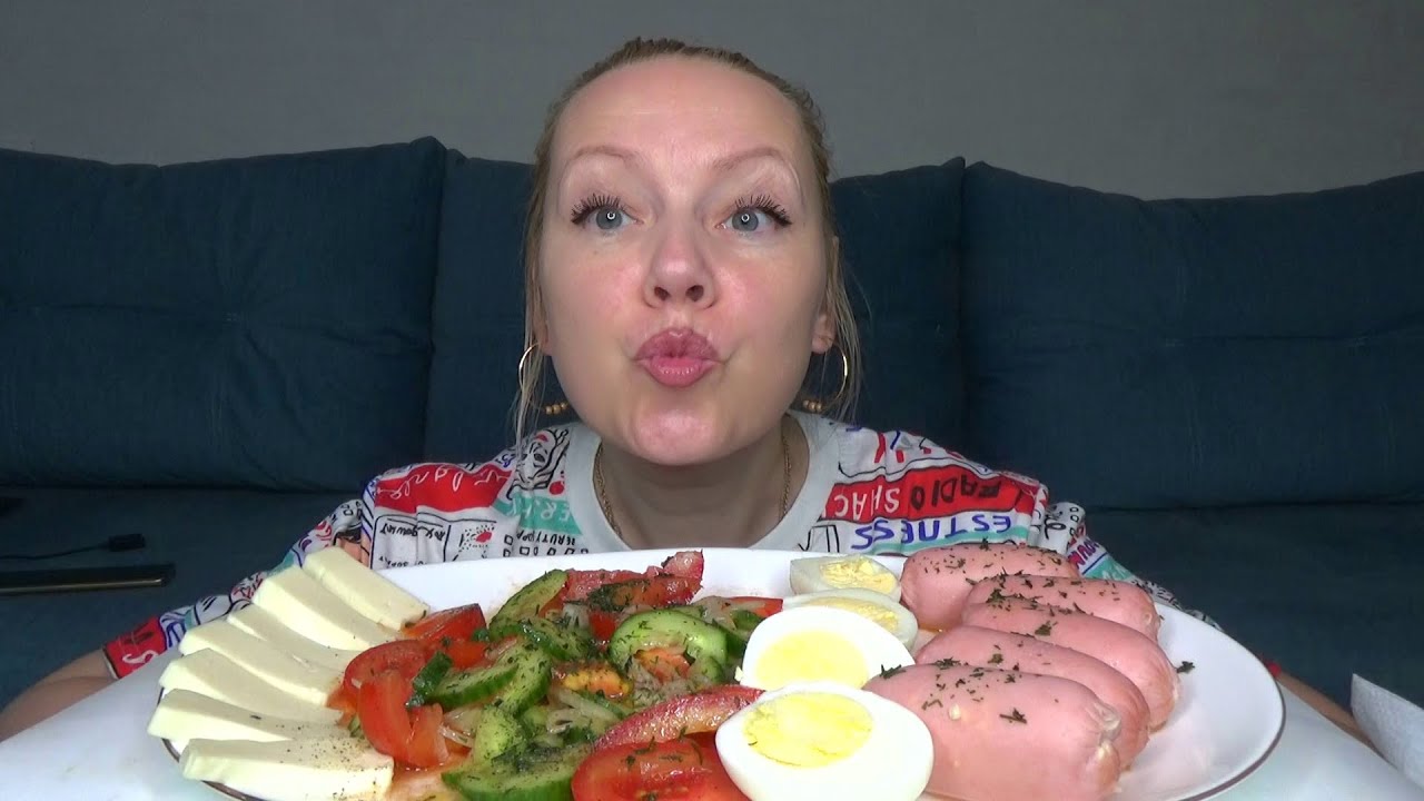 МУКБАНГ ПП САРДЕЛЬКИ С СЫРОМ, ЯЙЦА ВАРЕНЫЕ, САЛАТ/РУсский мукбанг/Домашняя еда/не АСМР/