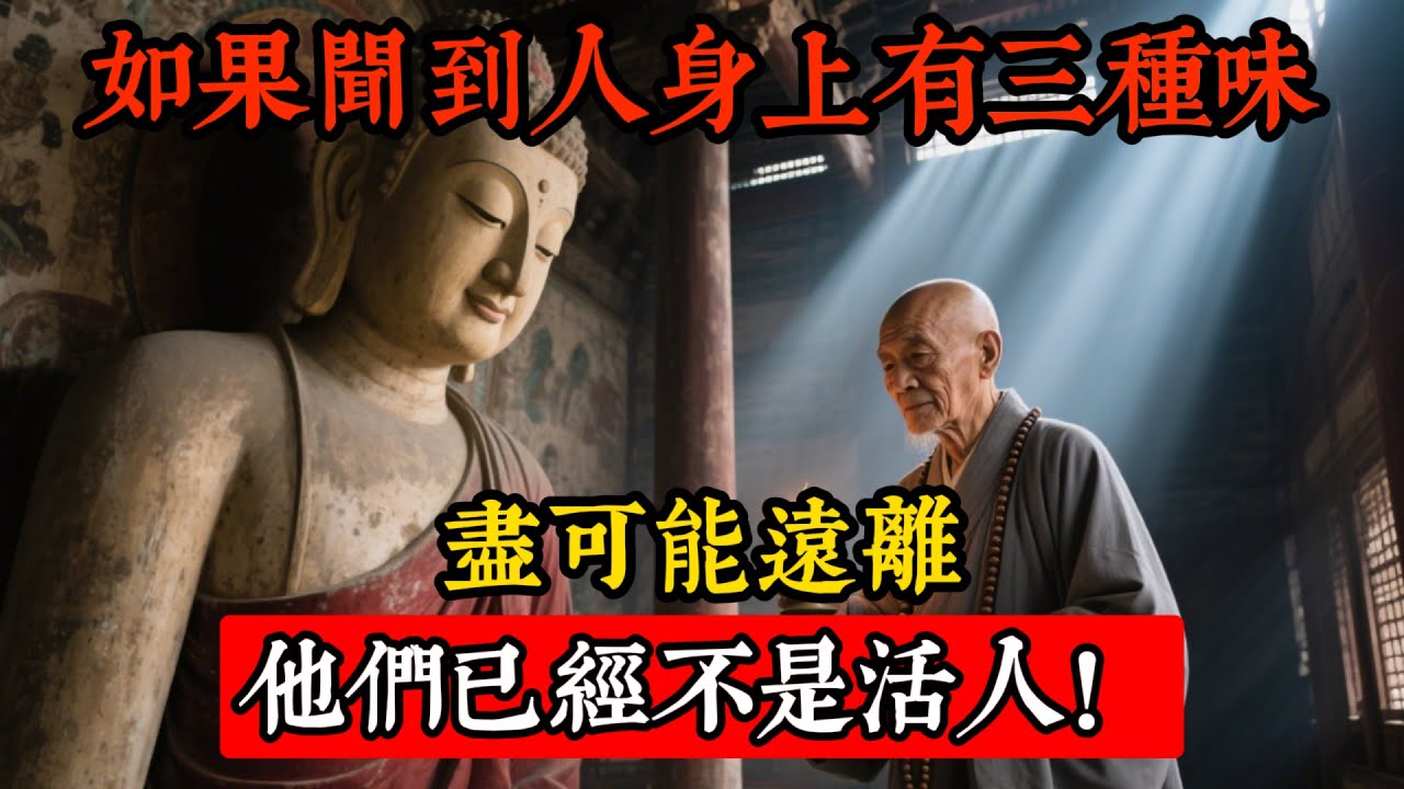 如果聞到人身上有三種味道，盡可能遠離，他們已經不是活人！ #佛 #佛教 #禪心之道 #佛家 #佛學 #佛法 #佛學知識 #佛學智慧 #佛教文化 #佛學故事 #傳統文化 #南無阿彌陀佛 #buddha