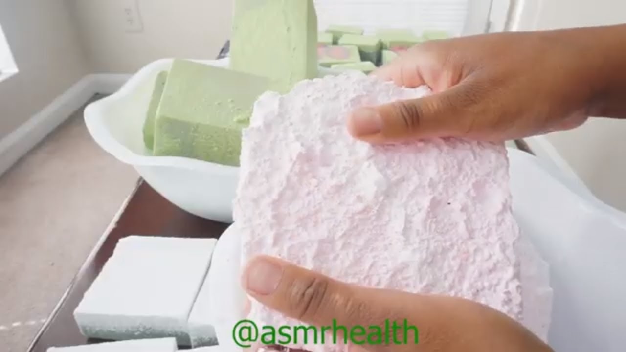 Crushing Recycled Gym Chalk, Powder Covered Floral Foam, Wet Floral Foam & Dry Floral Foam