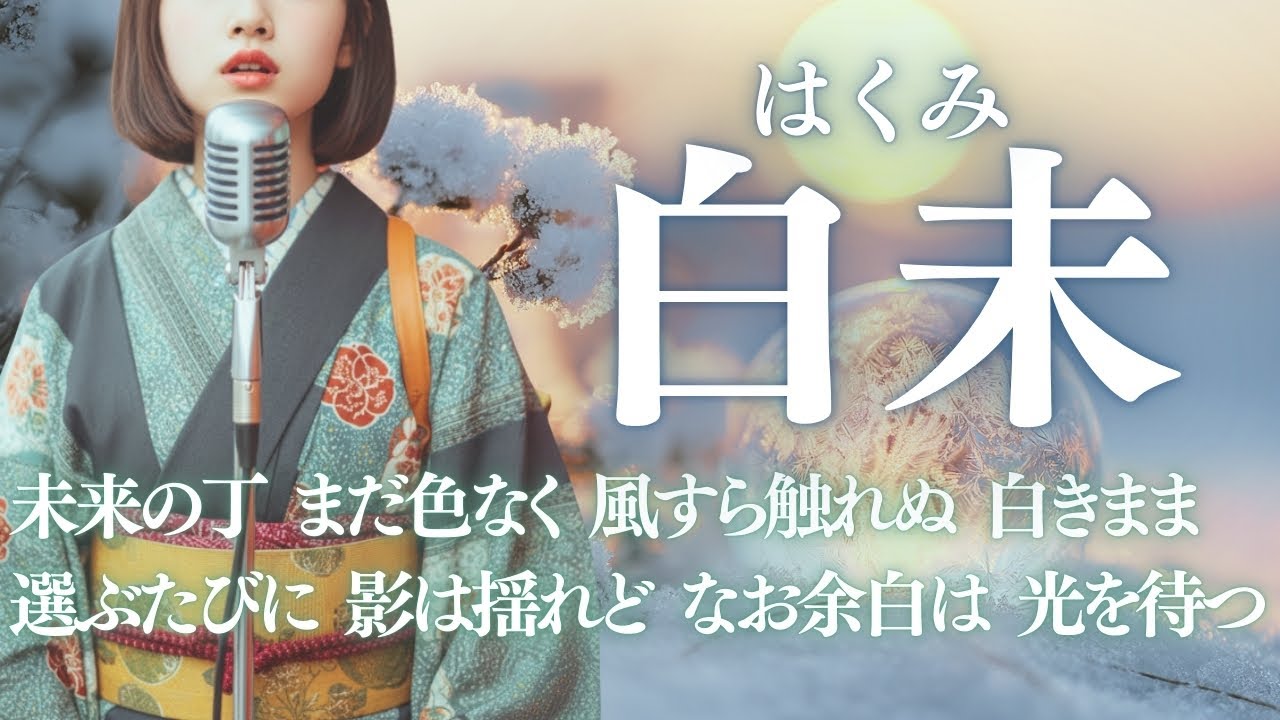 【日本の祈り歌】『白未（はくみ）』—未来はまだ白紙だからこそ美しい｜古風｜和風｜曲｜