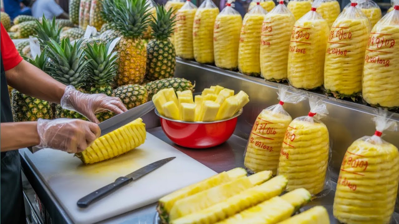 Satisfying Fruit Cutting Skills & Fresh Ice Cream | Taiwan Street Food