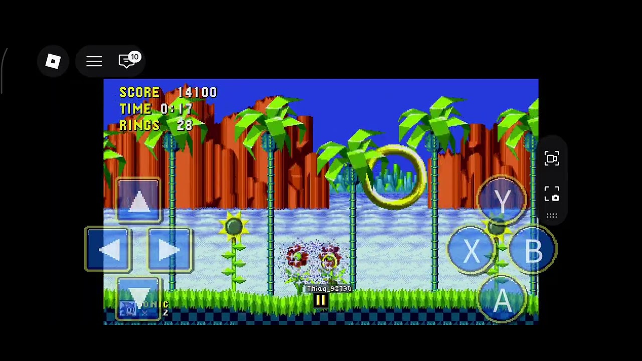 Jugando Simulador de Sonic clásico 