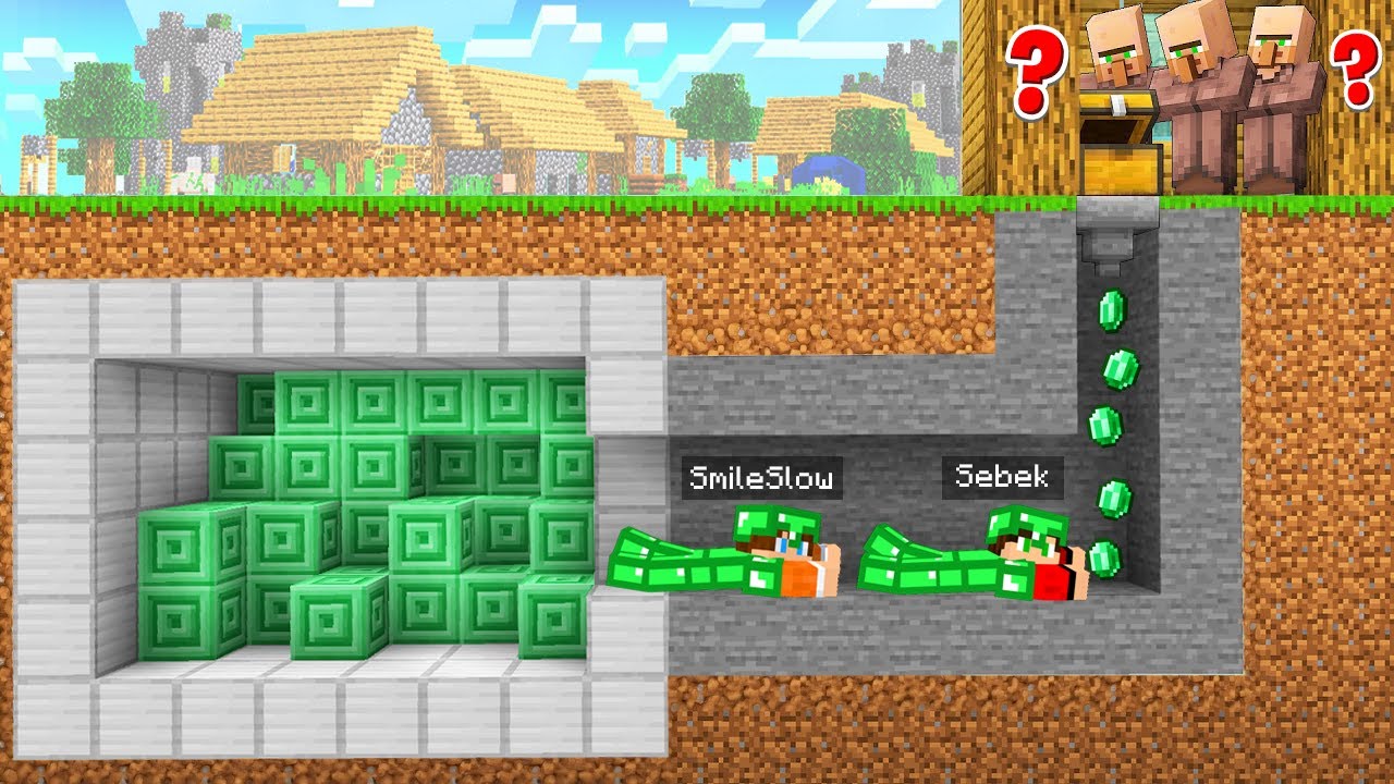 WYBUDOWALIŚMY BANK I OSZUKUJEMY WSZYSTKICH VILLAGERÓW NA EMERALDY w Minecraft!