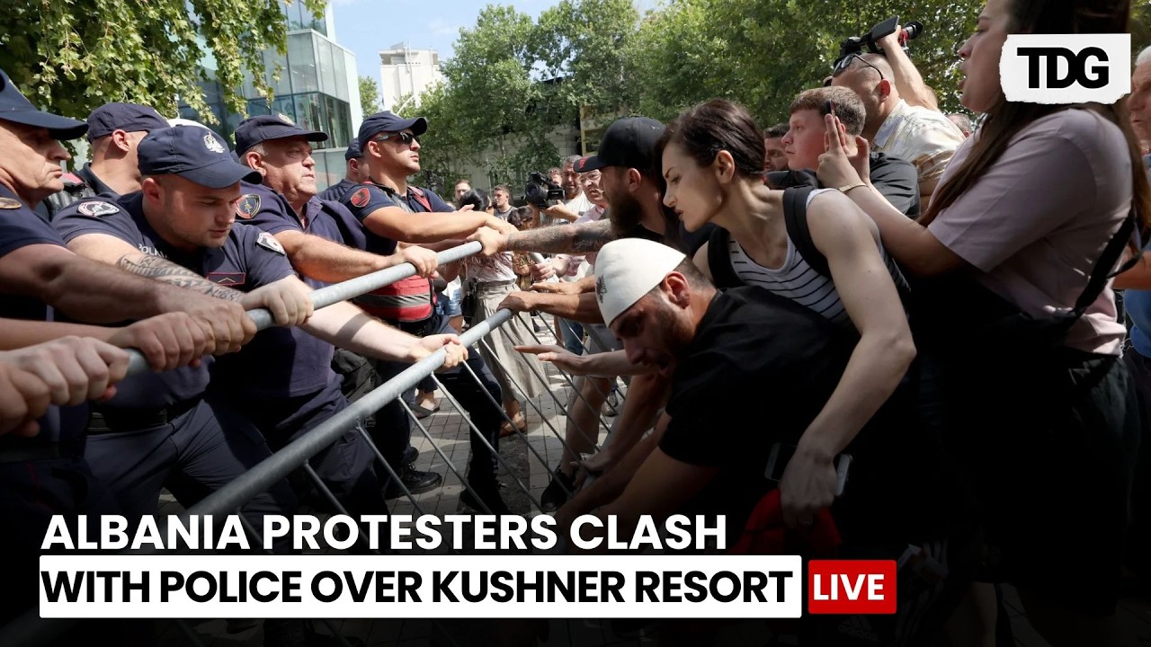 WATCH Protesters Clash With Albanian Police Over Kushner Resort Plan | LIVE