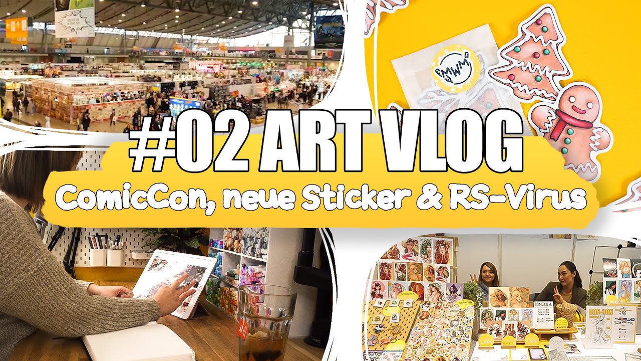 🎥✨ Art Vlog 002 - ComicCon Stuttgart 2022, Neue Sticker & RS-Virus