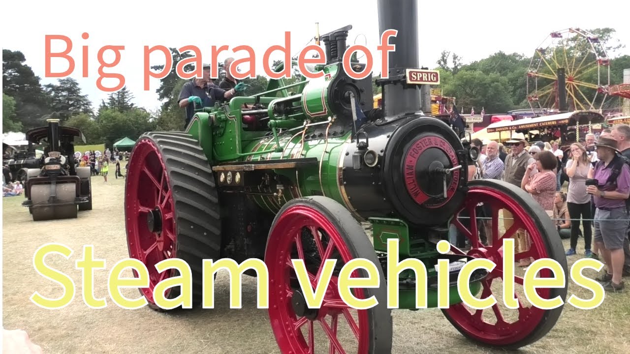 Big parade of steam vehicles at the Belvoir Steam and Country Fair 2025