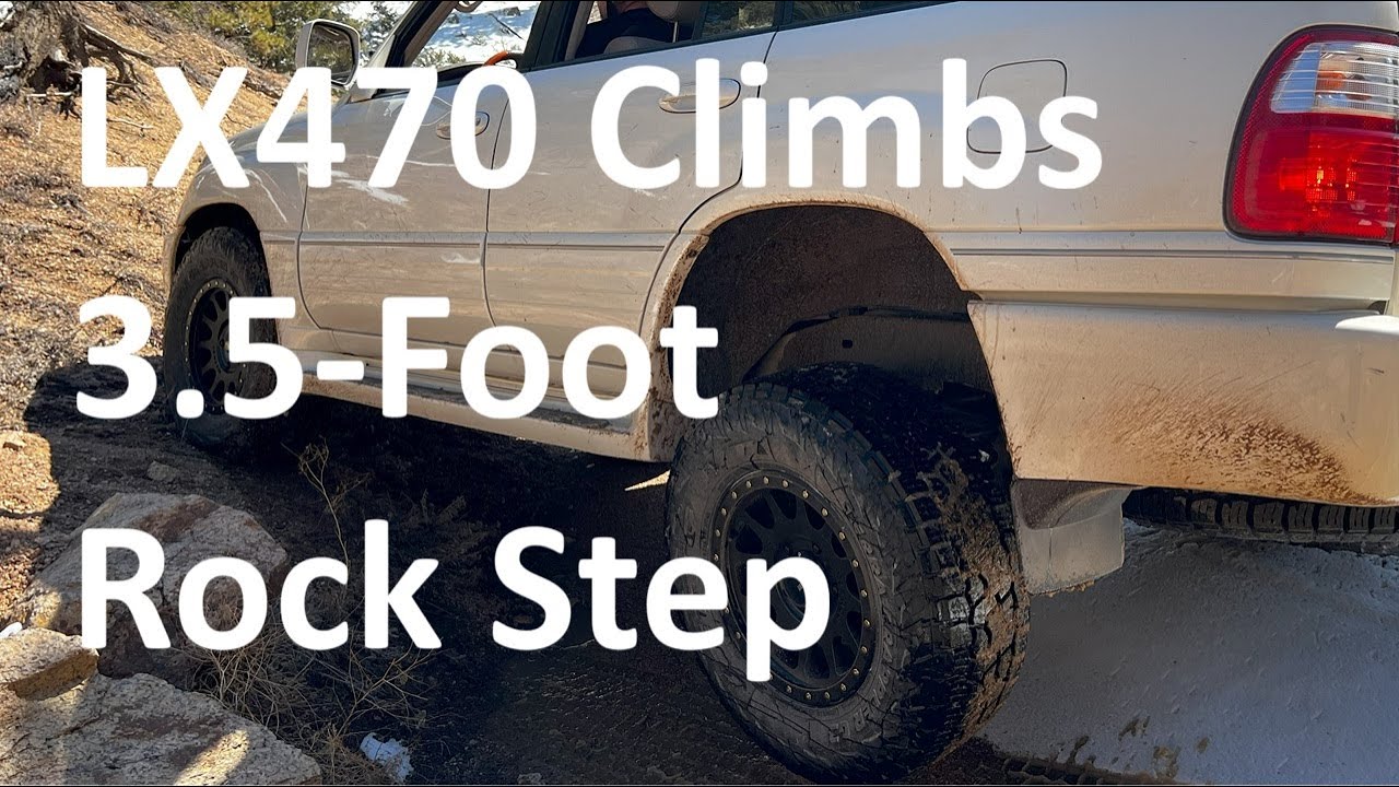 Side Fender Cam – LX470 Climbs 3.5-Foot Rock Step