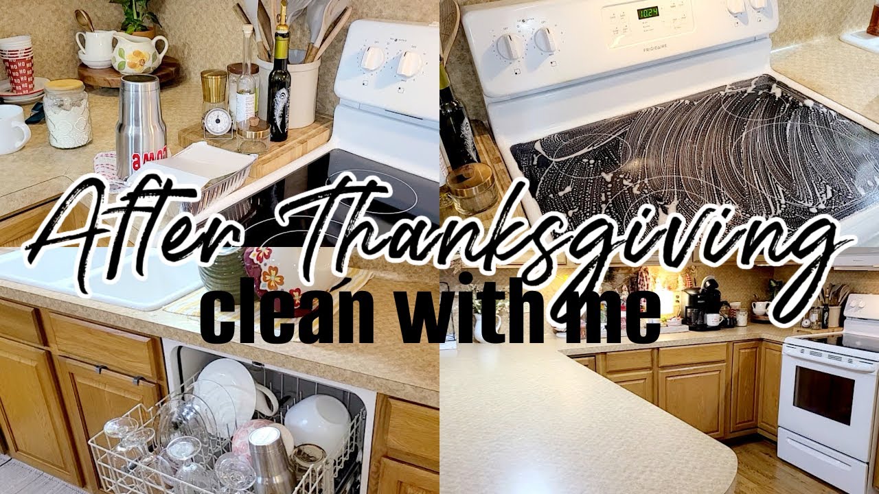 AFTER THANKSGIVING CLEAN WITH ME / MESSY KITCHEN / KITCHEN CLEANING MOTIVATION / ROBIN LANE LOWE