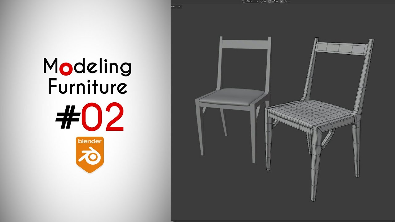 Modeling furniture #02 | Blender 2.91 | Chair