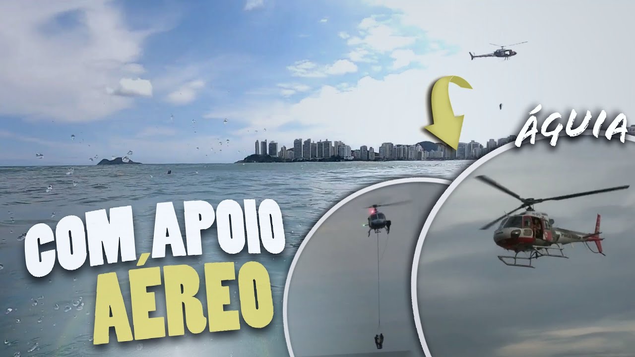 A vítima saiu de Helicóptero Águia ❗❗❗❗ Mar revolto ❗❗❗