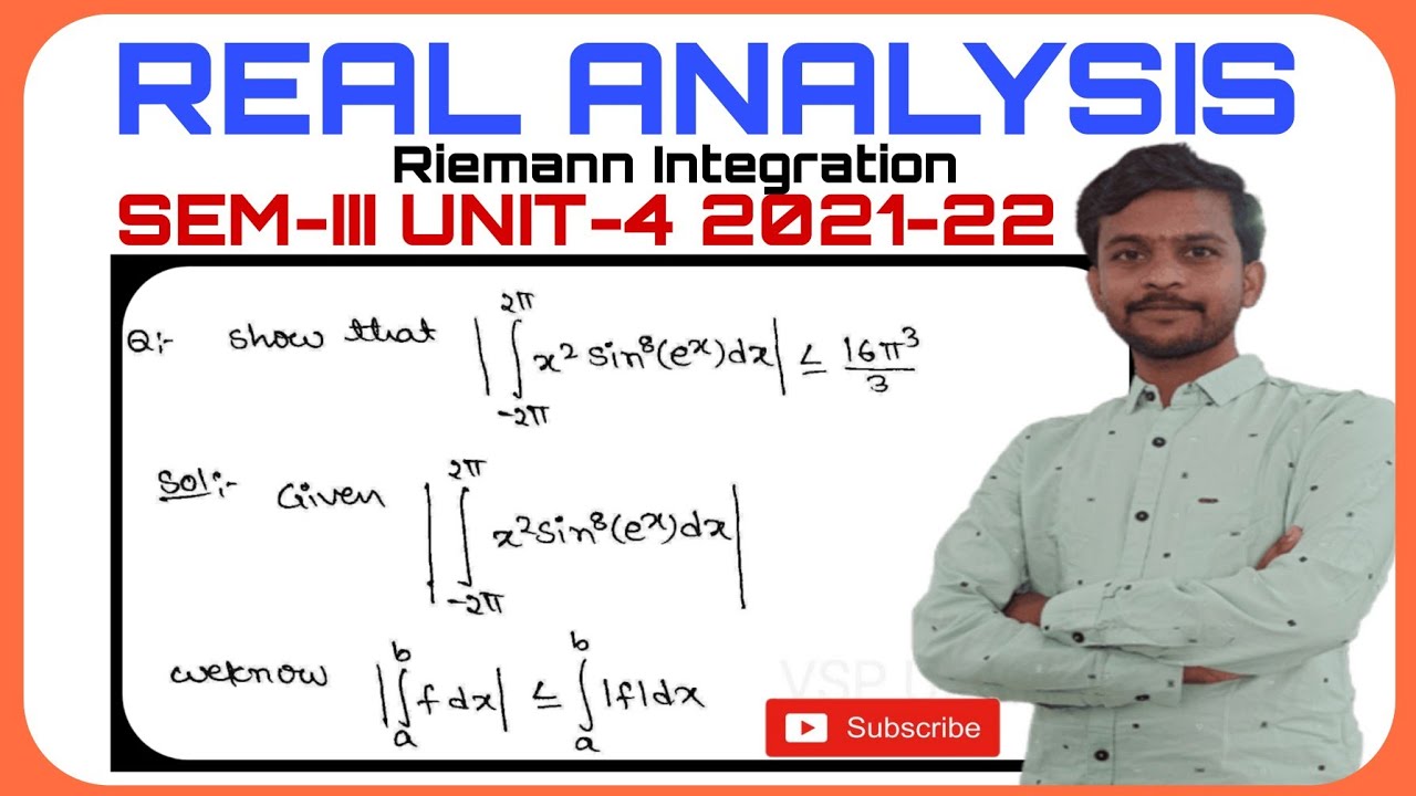 #Problem on riemann integration | #real analysis | #osmaniauniversity | @VSPUNITY
