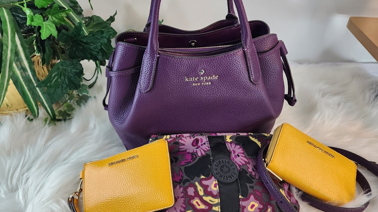 Kate Spades Small Dumpling Satchel: Close-up/ WIMB/purpleforminnie/ I Luv 💜This Satchel 💜💛💜💛