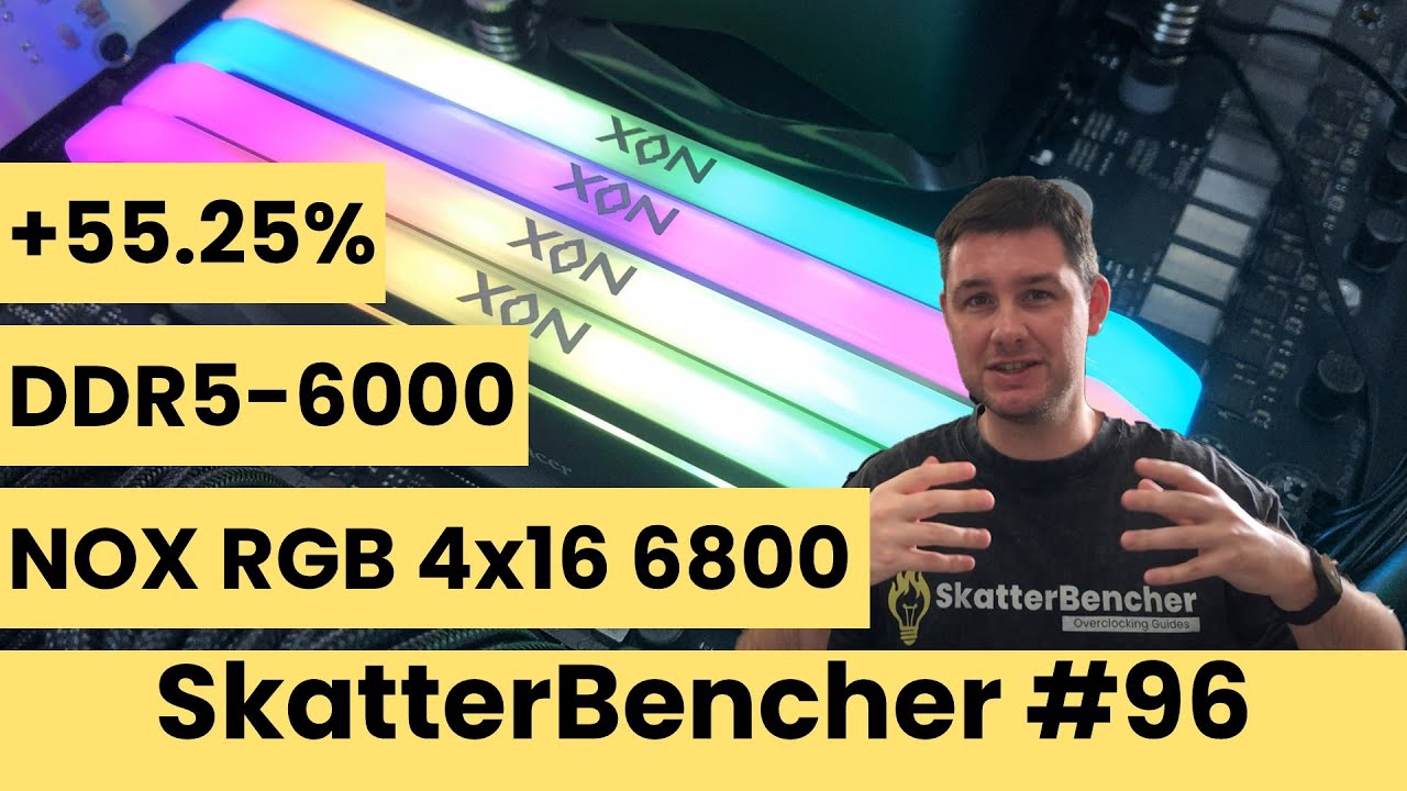 Оперативная память NOX RGB DDR5-6800 4x16GB, оптимизированная для Ryzen 9 9900X | SkatterBencher #96