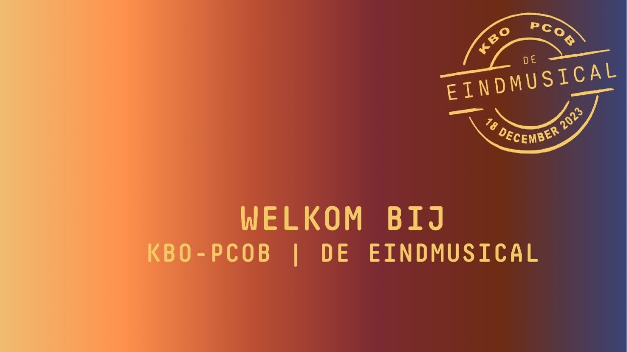 Livestream - KBO-PCOB | De Eindmusical