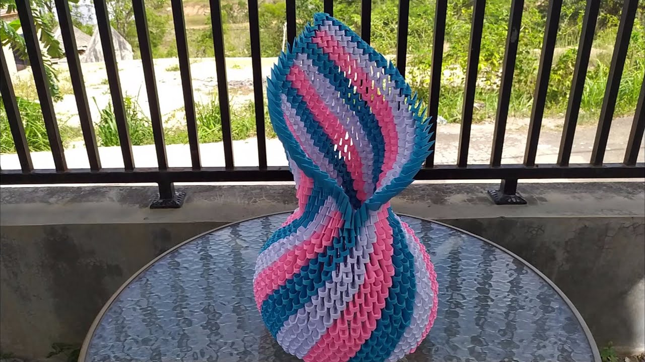 Tutorial Origami 3d Vase
