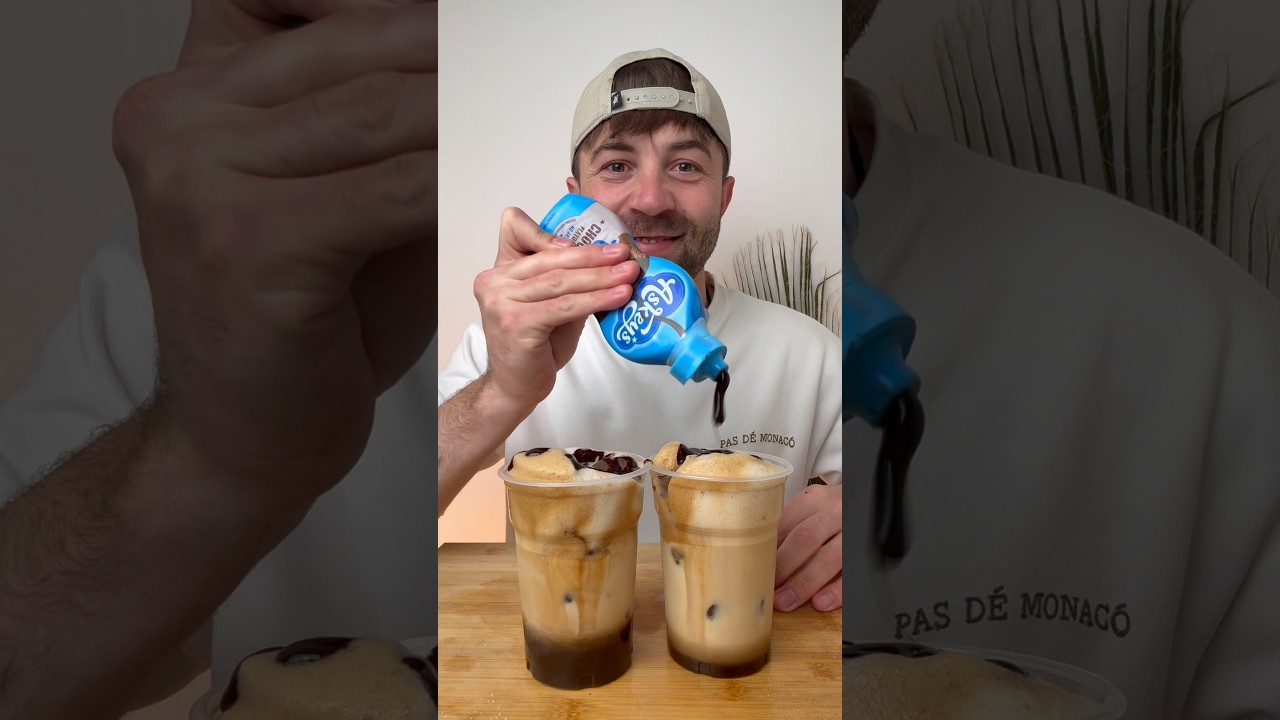 Cold Foam Iced Latte #mukbang #latte #coffe #satisfyingvideos #asmr