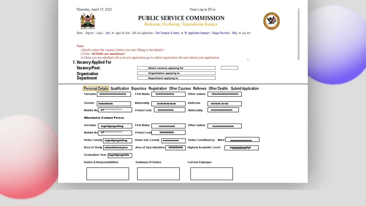 How to apply for PSC internship online