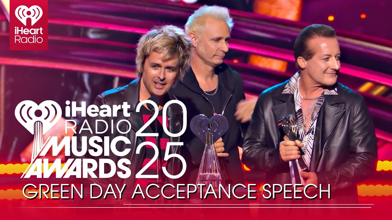 Green Day Accept The Alternative Artist Of The Year Award At The 2025 iHeartRadio Music Awards