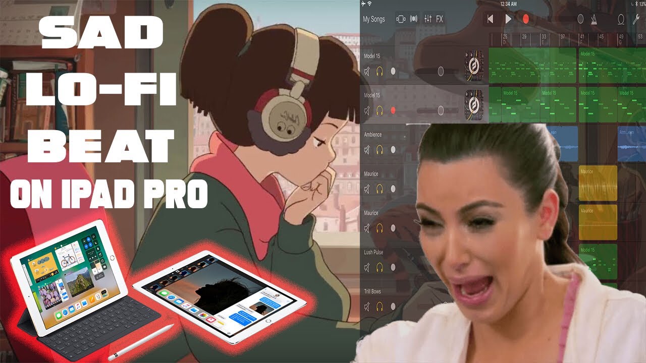 Making SAD Lo-Fi beat in GarageBand on iPad Pro