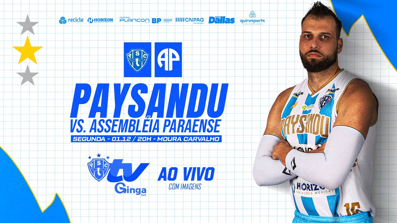 #Pap&atilde;oTVGingaBet: PAYSANDU X ASSEMBL&Eacute;IA PARAENSE (AO VIVO E COM IMAGENS) - PARAZ&Atilde;O DE BASQUETE 2025!