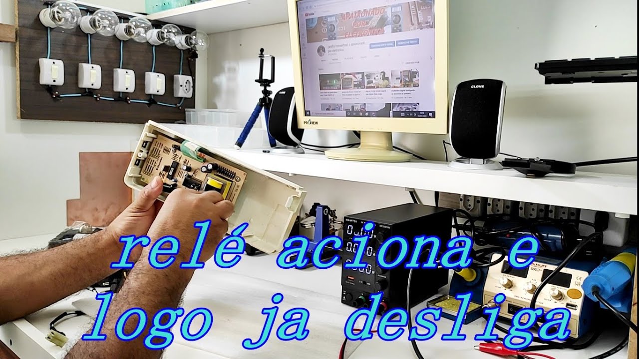 RELE DA PLACA DO MICROONDAS ACIONA E JA DESLIGA