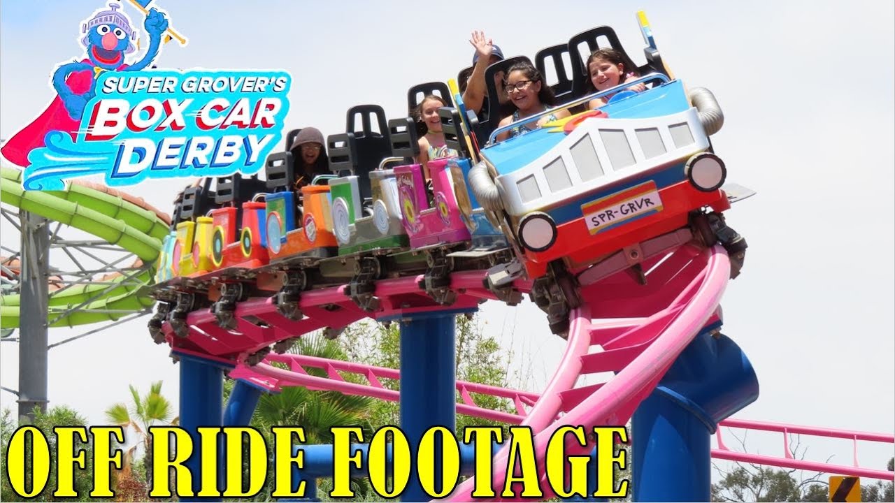 Super Grover Box Car Derby at Sesame Place San Diego Off-Ride Footage (No Copyright)