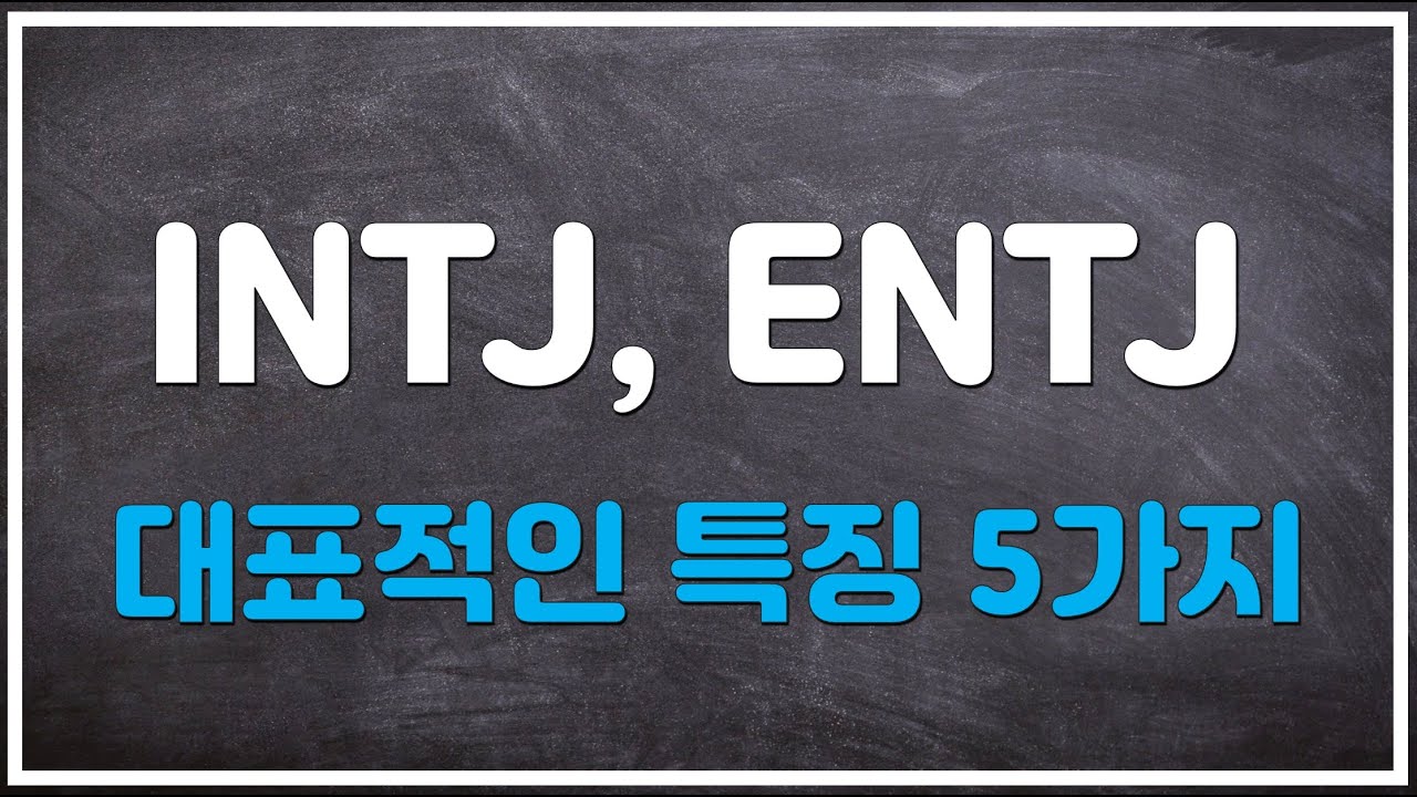 INTJ, ENTJ 대표적인 특징 5가지와 그 원리