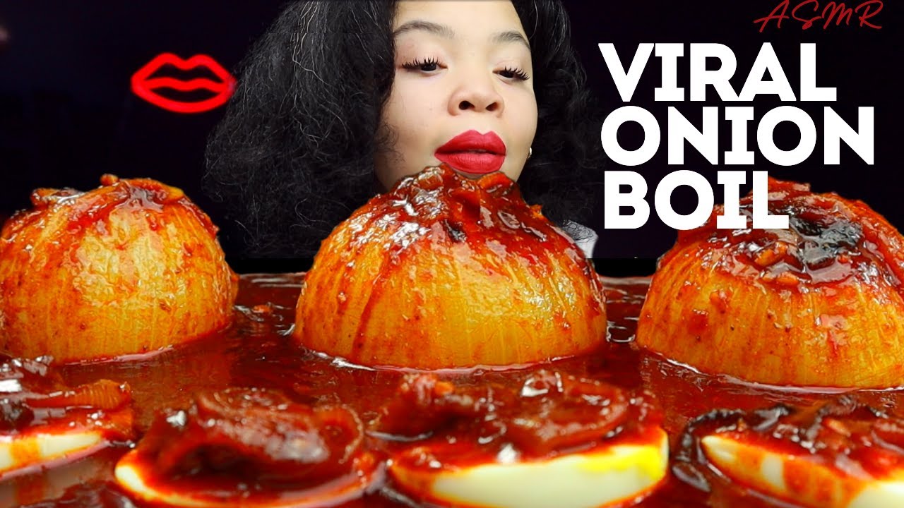 Viral Onion Boil, Eggs Boil ASMR Eating Mukbang for SLEEP
