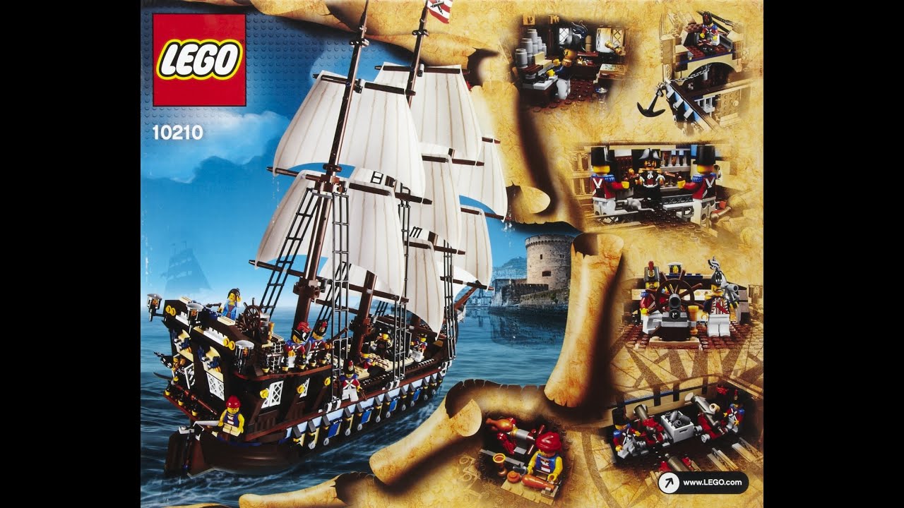 Lego Pirate Imperial Flagship Set 10210 Red Coat Marine Soldiers 1664 pieces 2010 release FOJ