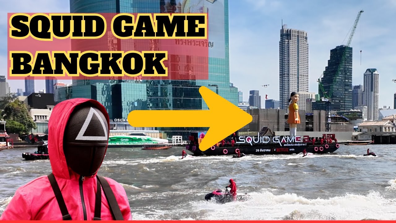 Gogo Wa Squid Game 2 Boat on Bangkok Chao Phraya River