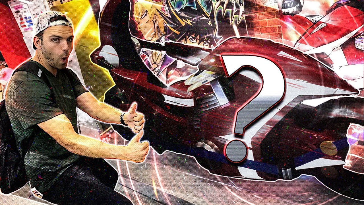 THE MOST MASSIVE KONAMI CARD SHOP in OSAKA JAPAN!!? ..REAL LIFE YuGiOh 5Ds MOTORCYCLE!!