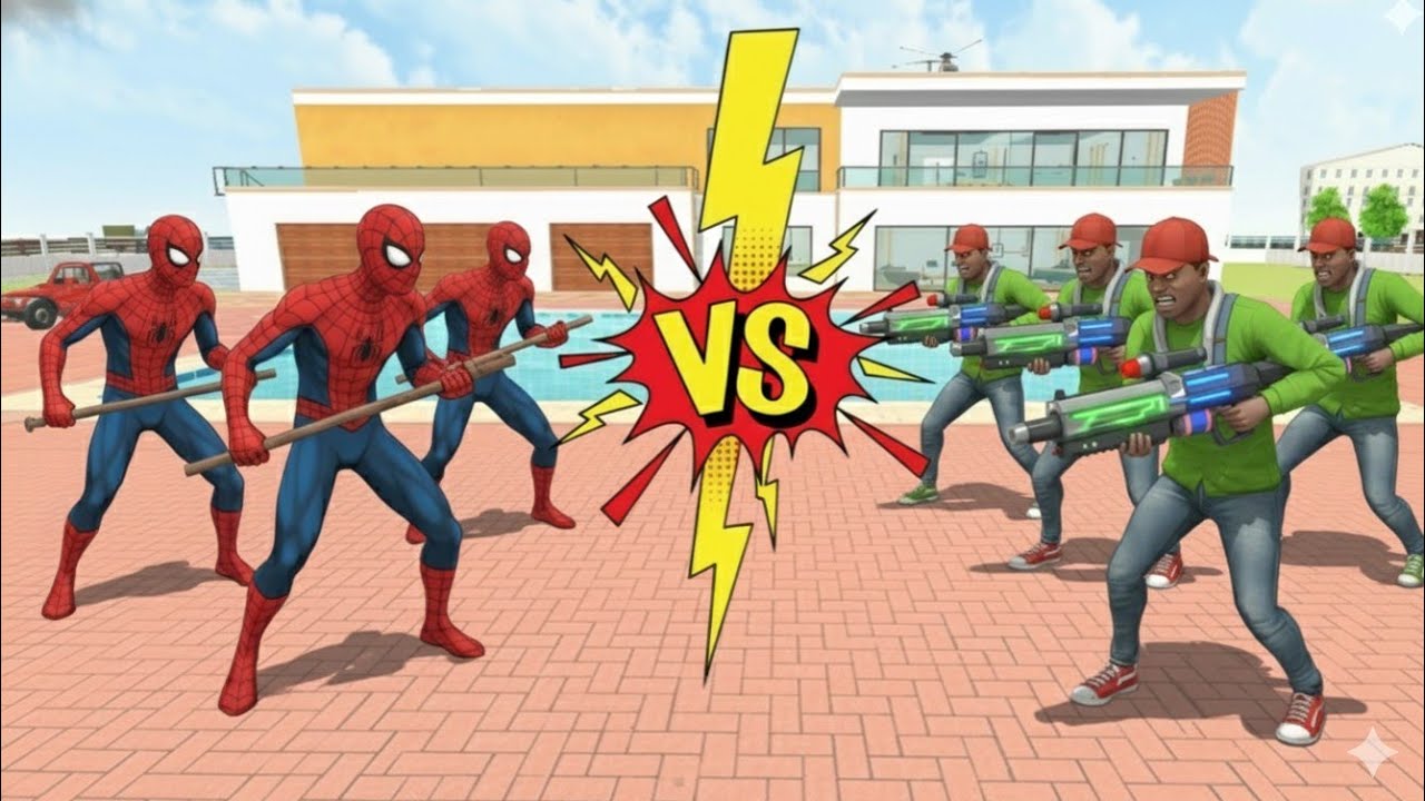 🎯 Spider-Man Gang VS Jack Gang Fight 😱💥 in Indian Theft auto Simulator 💥