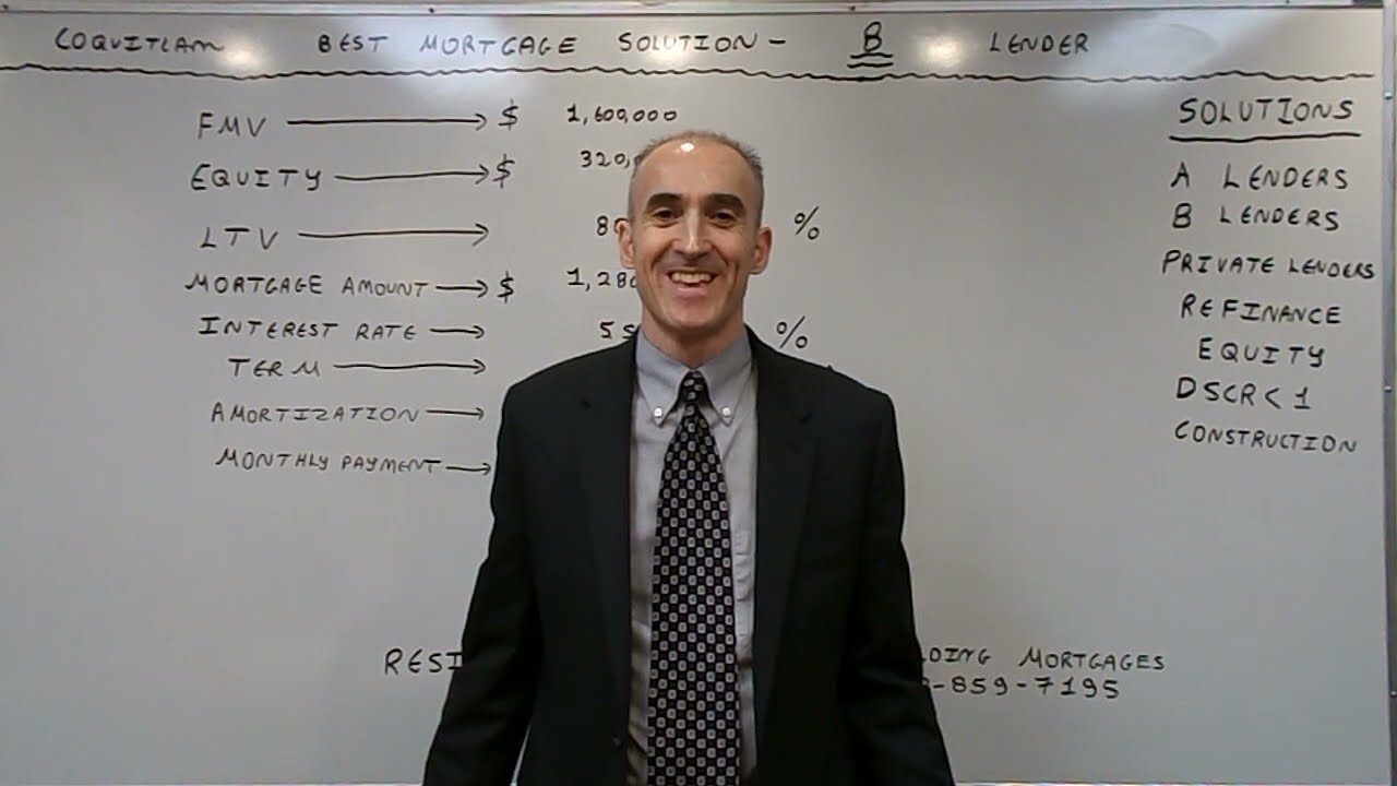 Coquitlam Flexible Mortgage with a B Lender @ 80% Max LTV - Rate of 5.59%