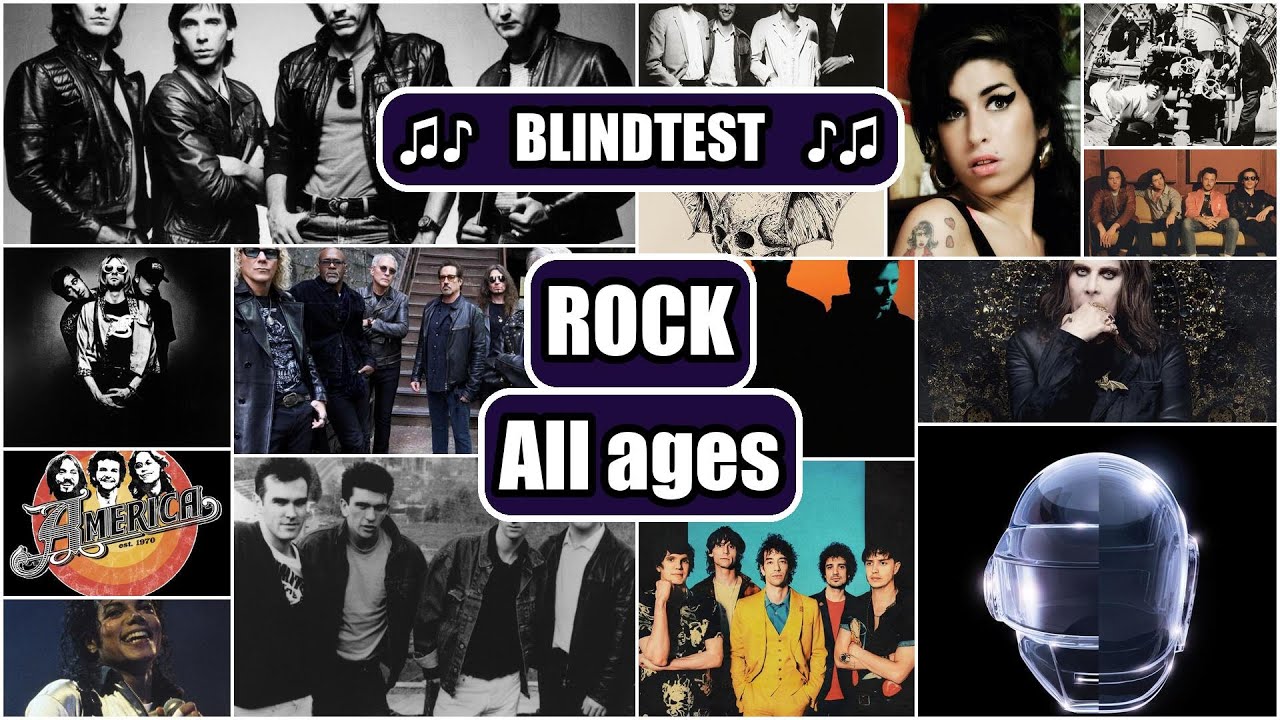 BLINDTEST - ROCK (difficult) - All ages (guess the song quiz)