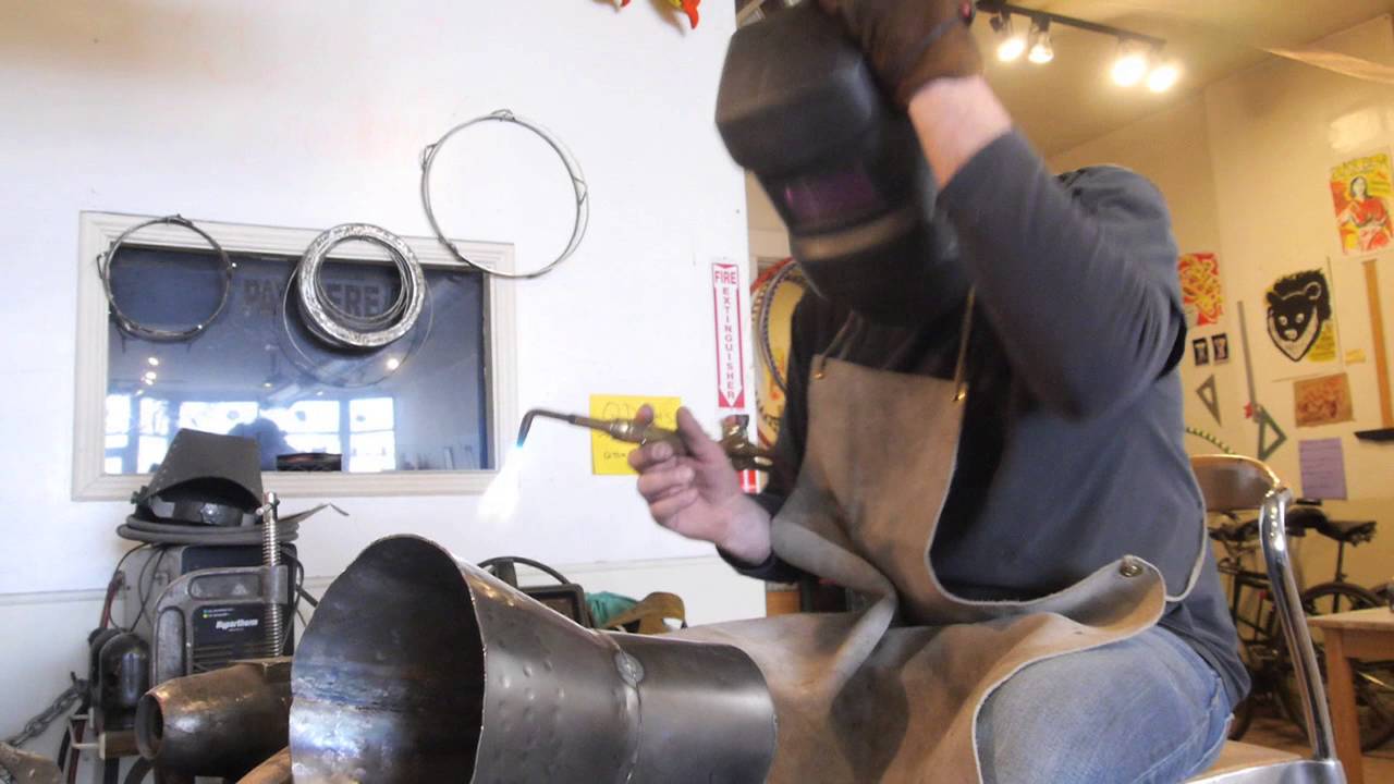 Quentin makes a drum