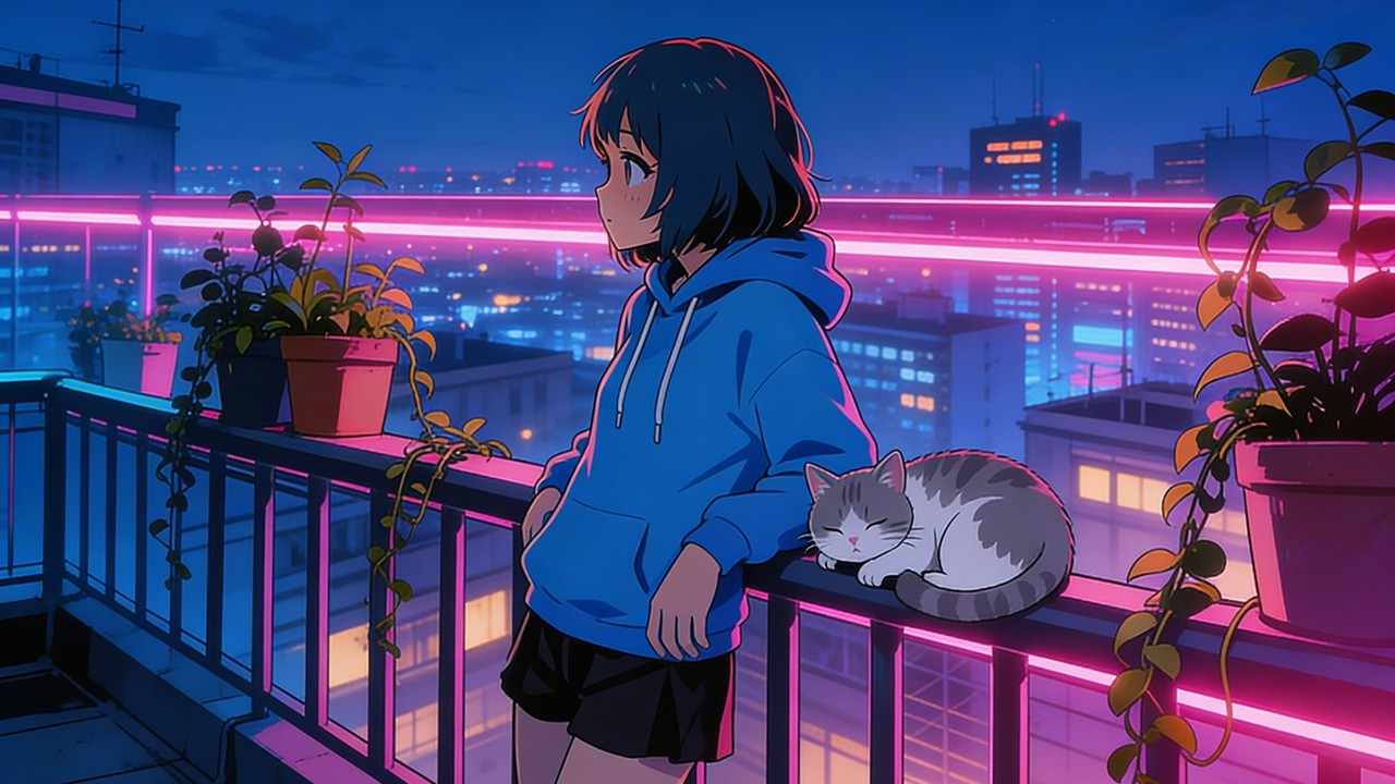 Late Night City Breeze 🌃 Lo-fi Hip Hop Beats for Relaxing / Reflection